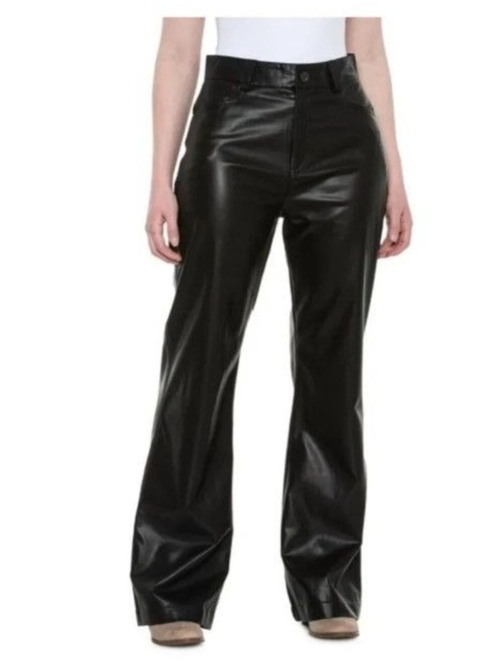 Alp n Rock Claren Pants Vegan Leather in Black Size Medium NEW!